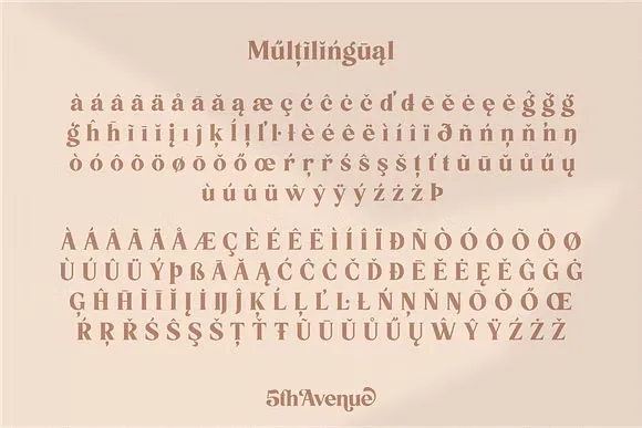 5th Avenue Font preview 9 – Serif Fonts font sample