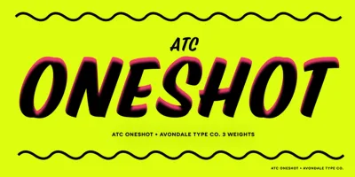 ATC Oneshot Font Family free download – Script And Handwritten preview