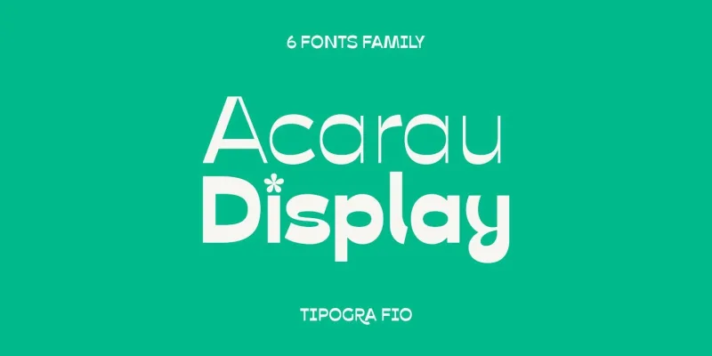 Acarau Display Font Family preview 11 – Display Fonts font sample
