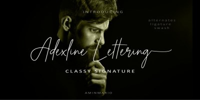 Adexline Lettering Font free download – Classic font preview