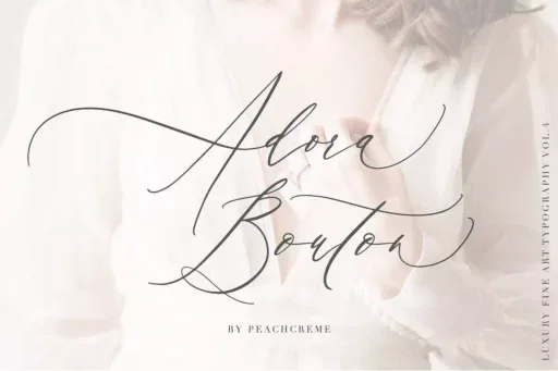 Adora Bouton Font preview 4 – Script And Handwritten font sample