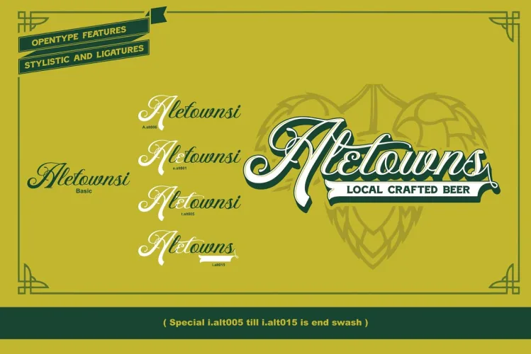 Afferiants Font Family preview 8 – Script And Handwritten font sample