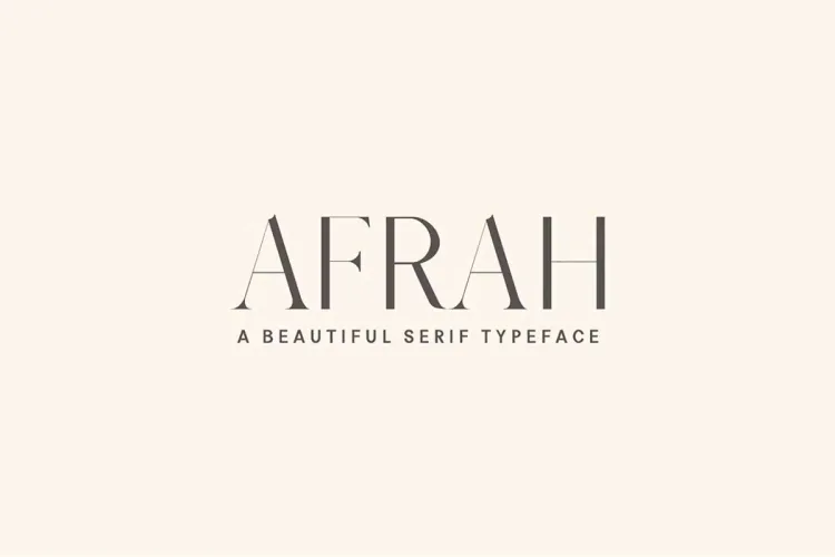 Afrah Font preview 9 – Serif Fonts font sample