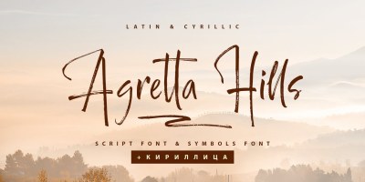 Agretta Hills Font Family free download – Packaging font preview