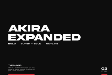 Akira Expanded Font free download – Bold font preview