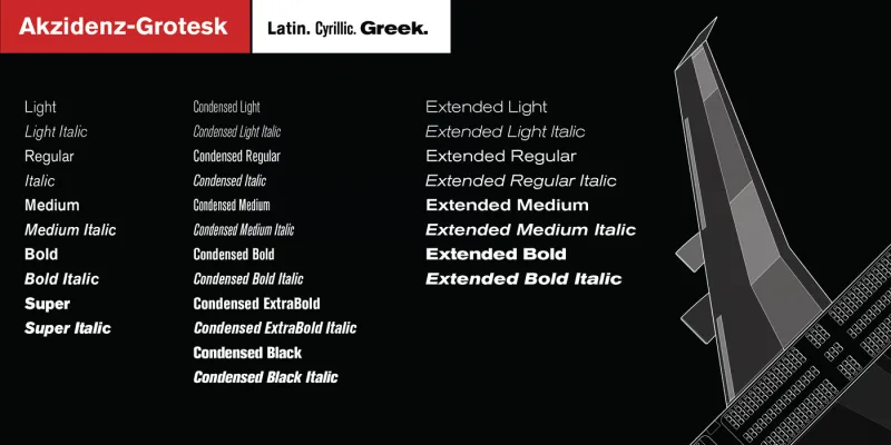 Akzidenz Grotesk Font preview 2 – Sans Serif Fonts font sample
