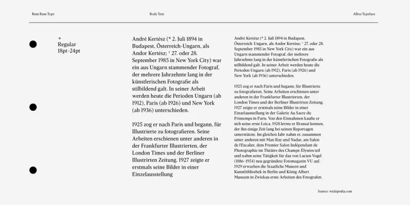 Albra Font preview 3 – Serif Fonts font sample
