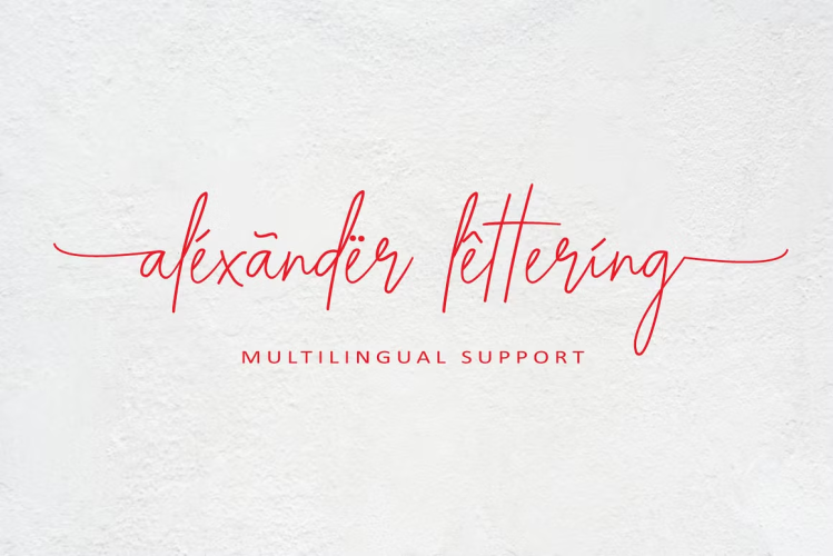 Alexander Lettering Font free download preview 6 – Script And Handwritten font