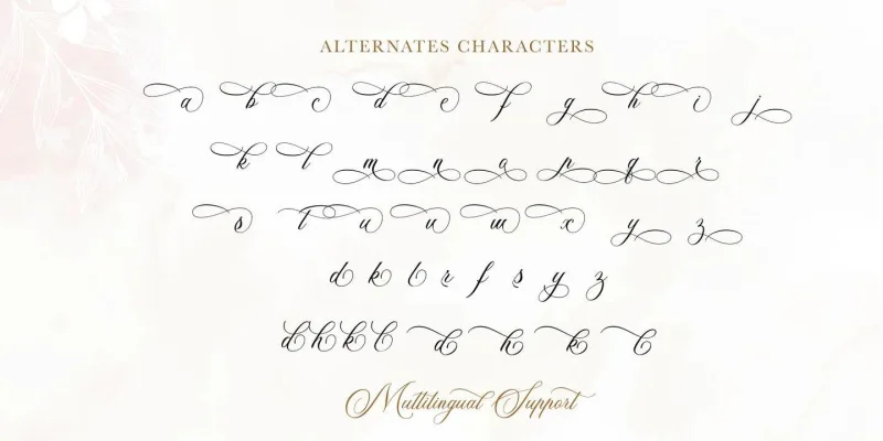 Alexandra Calligraphy Font preview 1 – Calligraphy Fonts font sample