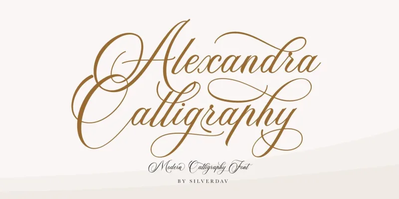 Alexandra Calligraphy Font preview 7 – Calligraphy Fonts font sample