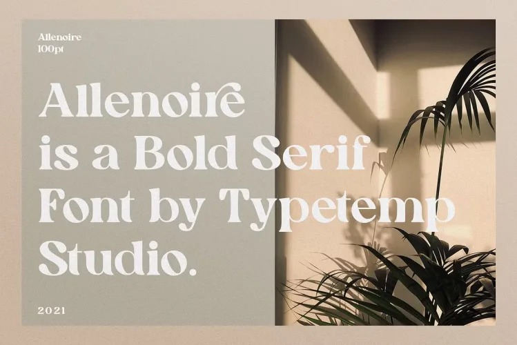 Allenoire Font preview 3 – Serif Fonts font sample