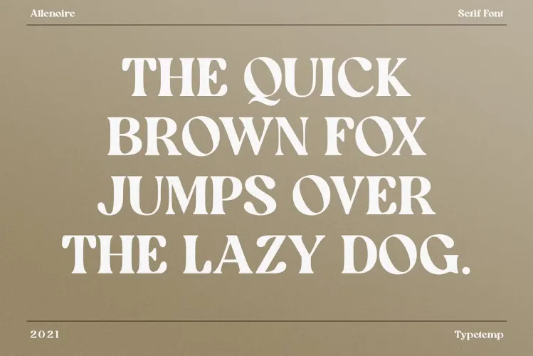 Allenoire Font preview 8 – Serif Fonts font sample