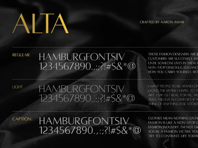 Alta Font preview 1 – Serif Fonts font sample