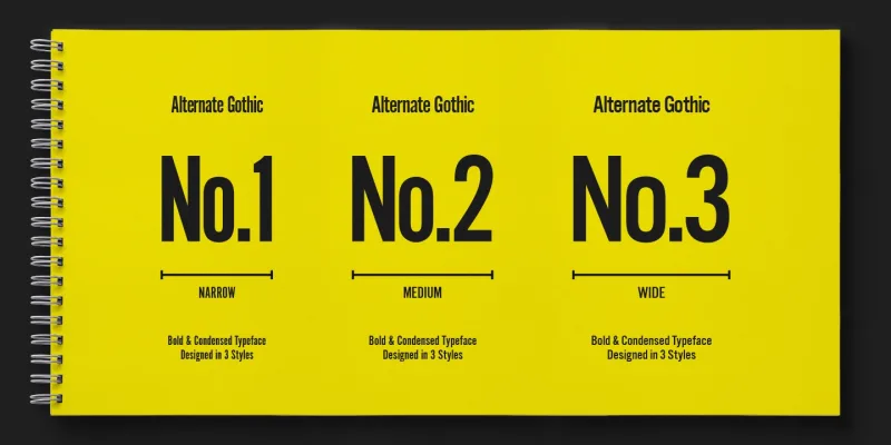Alternate Gothic Font preview 1 – Sans Serif Fonts font sample