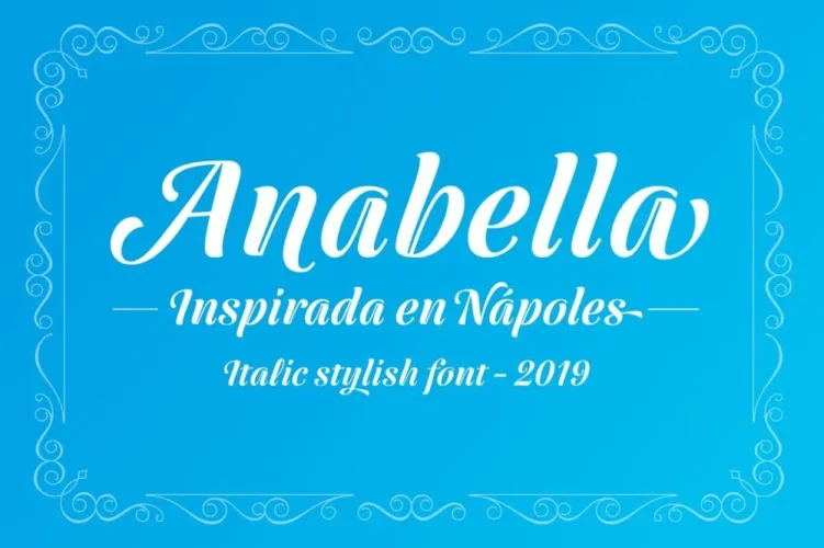 Anabella Italic Font preview 2 – Script And Handwritten font sample