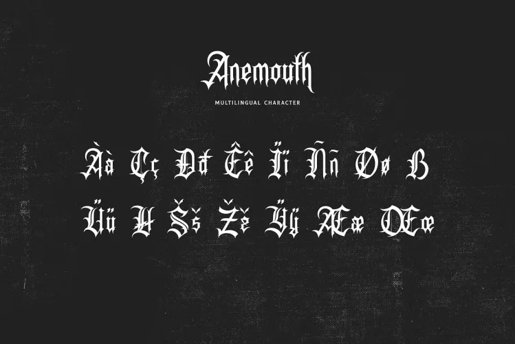 Anemouth Font preview 8 – Decorative Fonts font sample