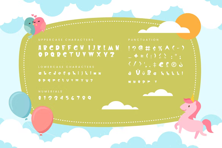 Anima Fun Children Typeface Font free download preview 3 – Sans Serif Fonts font