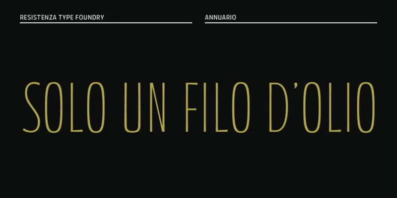 Annuario Font Family preview 4 – Sans Serif Fonts font sample