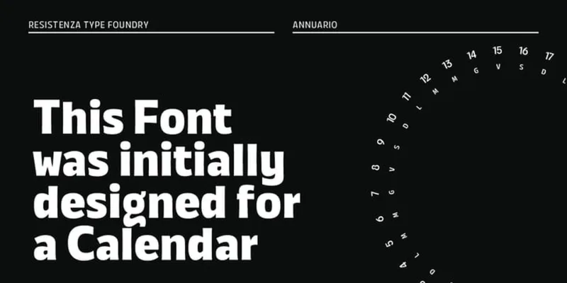 Annuario Font Family preview 6 – Sans Serif Fonts font sample