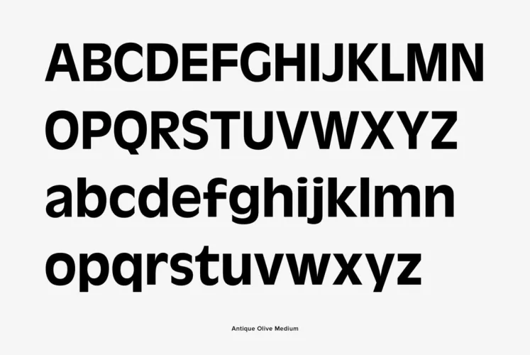 Antique Olive Font preview 10 – Sans Serif Fonts font sample