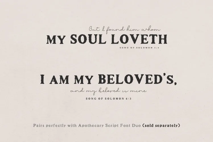Apothecary Font preview 4 – Serif Fonts font sample