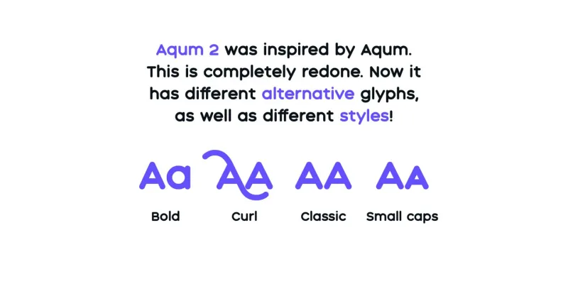 Aqum Two Font Family preview 1 – Sans Serif Fonts font sample