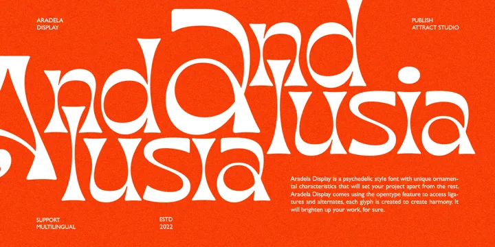 Aradela Display Font preview 7 – Display Fonts font sample