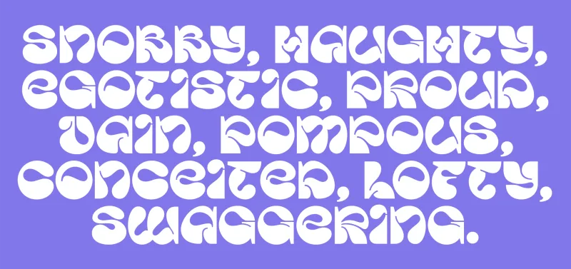 Arrogant Typeface Font preview 2 – Display Fonts font sample