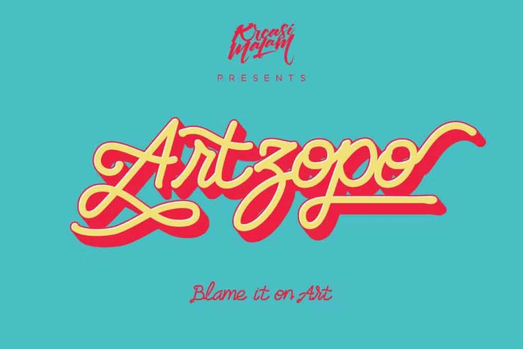 Artzopo Font free download preview 3 – Script And Handwritten font