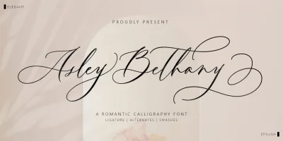 Asley Bethany Font free download – Script And Handwritten preview