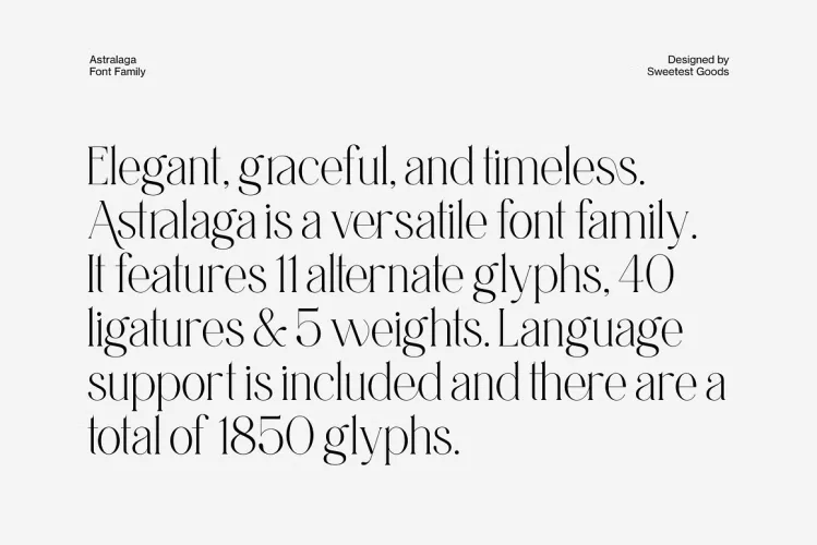 Astralaga Font preview 7 – Serif Fonts font sample