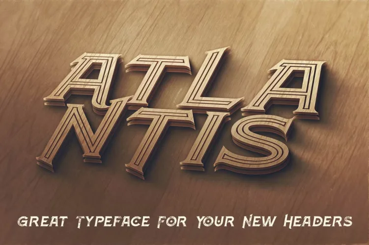 Atlantis Font preview 3 – Display Fonts font sample