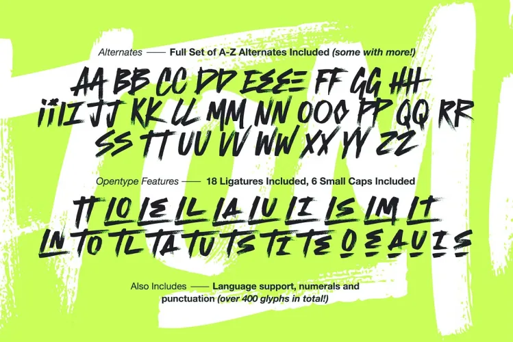 Atomic Marker Font preview 7 – Brush Fonts font sample
