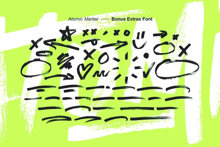 Atomic Marker Font preview 8 – Brush Fonts font sample