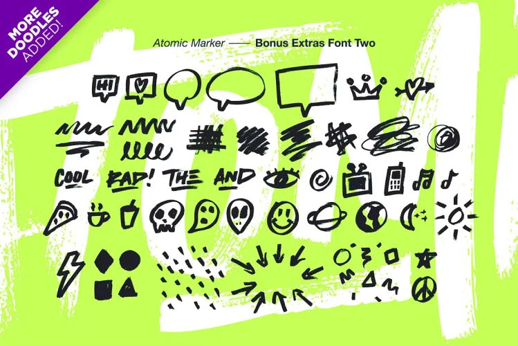 Atomic Marker Font preview 9 – Brush Fonts font sample