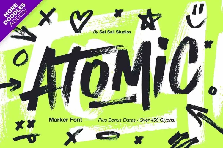 Atomic Marker Font preview 10 – Brush Fonts font sample