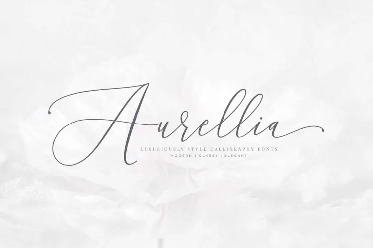 Aurellia Font preview 4 – Script And Handwritten font sample