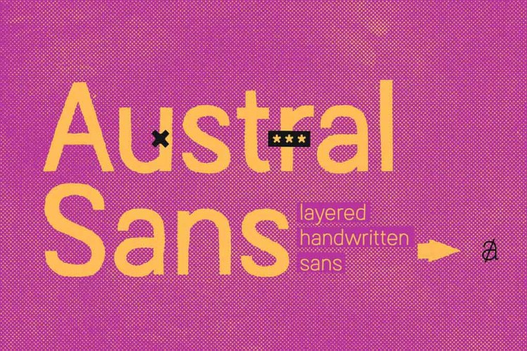 Austral Sans Font free download preview 2 – Script And Handwritten font