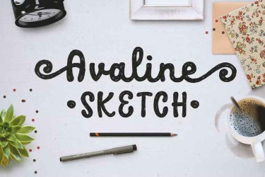 Avaline Script Sketch Font free download – Playful font preview