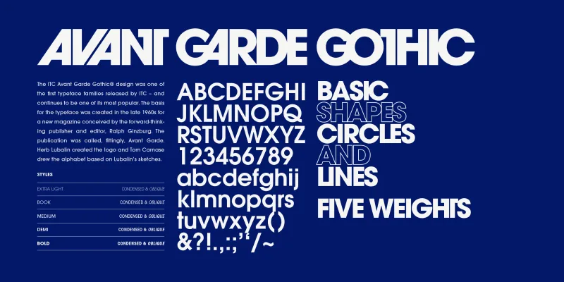 Avant Garde Font preview 2 – Sans Serif Fonts font sample