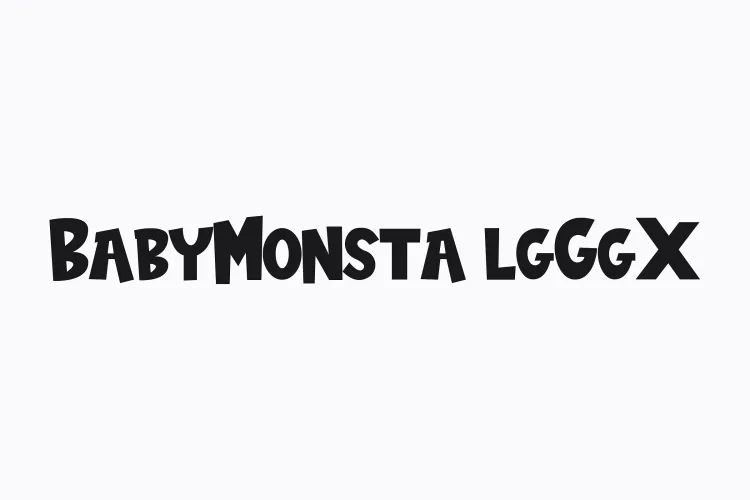Baby Monsta Font Family preview 1 – Display Fonts font sample