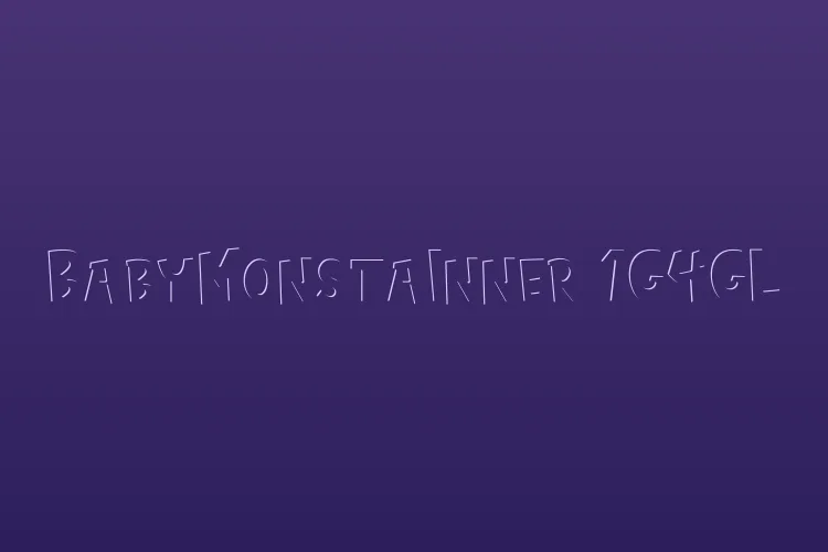 Baby Monsta Font Family preview 5 – Display Fonts font sample