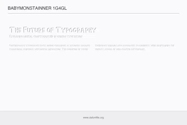 Baby Monsta Font Family preview 6 – Display Fonts font sample