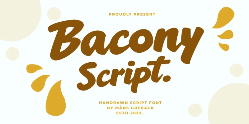 Bacony Script Font Family preview 6 – Script And Handwritten font sample