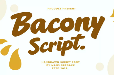 Bacony Script Font free download – Bold font preview
