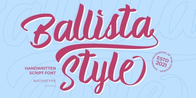 Ballista Style Font free download – Handwriting Fonts font preview