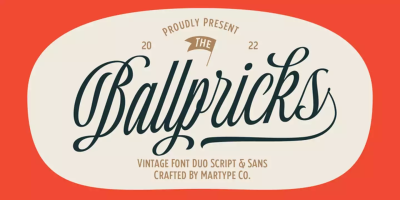 Ballpricks Font Family free download – Branding font preview