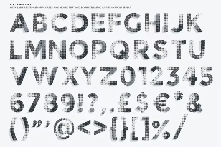 Bank Nue Font preview 2 – Decorative Fonts font sample
