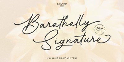 Barethelly Signature Font free download – Branding font preview