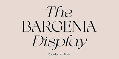Bargenia Font Family free download – Display Fonts font preview